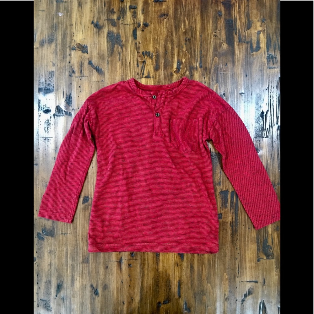 Red striped long sleeve t-shirt